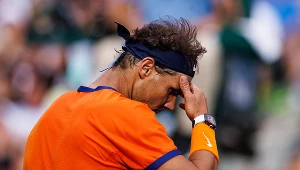 Rafael Nadal w trakcie finału turnieju w Indian Wells 2022. Tym razem nie wystąpi w tym turnieju