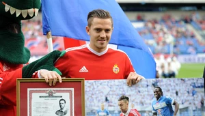 Daniel Sikorski żegna się z Wisłą Kraków w czerwcu 2013 r.