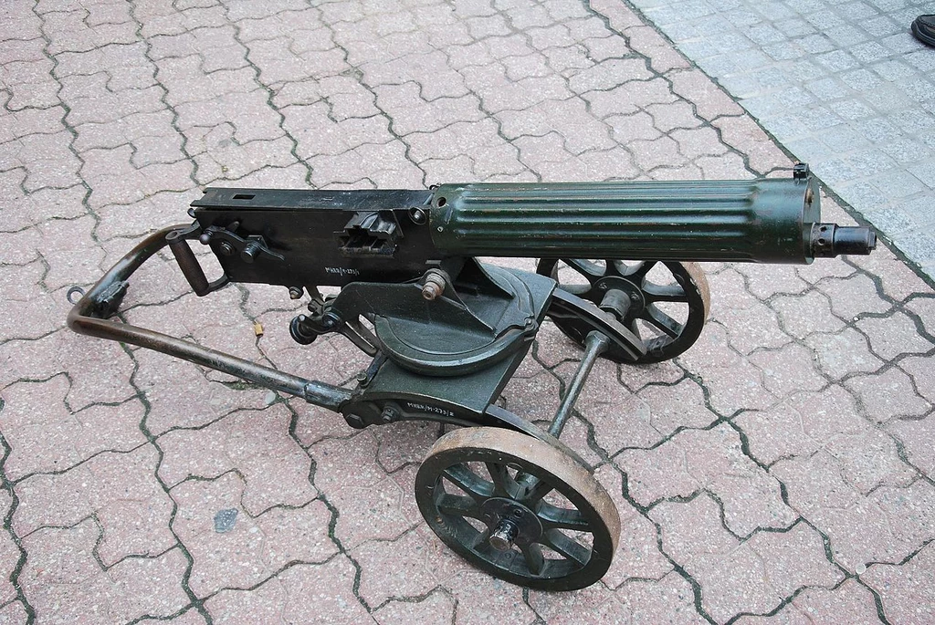 Karabin maxim podczas pikniku w 100-lecie Legionów Polskich, Łódź październik 2014