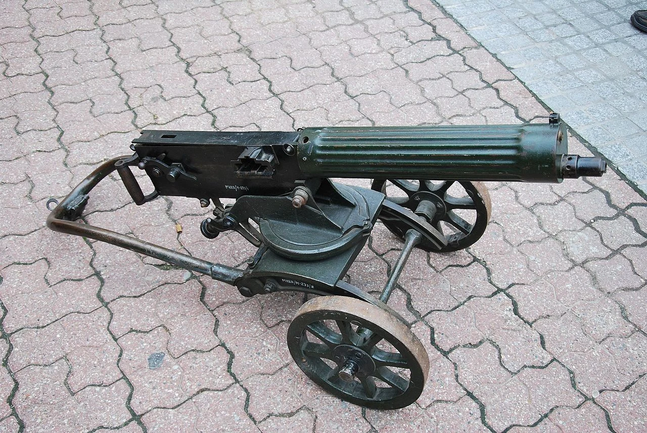 Karabin maxim podczas pikniku w 100-lecie Legionów Polskich, Łódź październik 2014 Karabin maxim podczas pikniku w 100-lecie Legionów Polskich, Łódź październik 2014