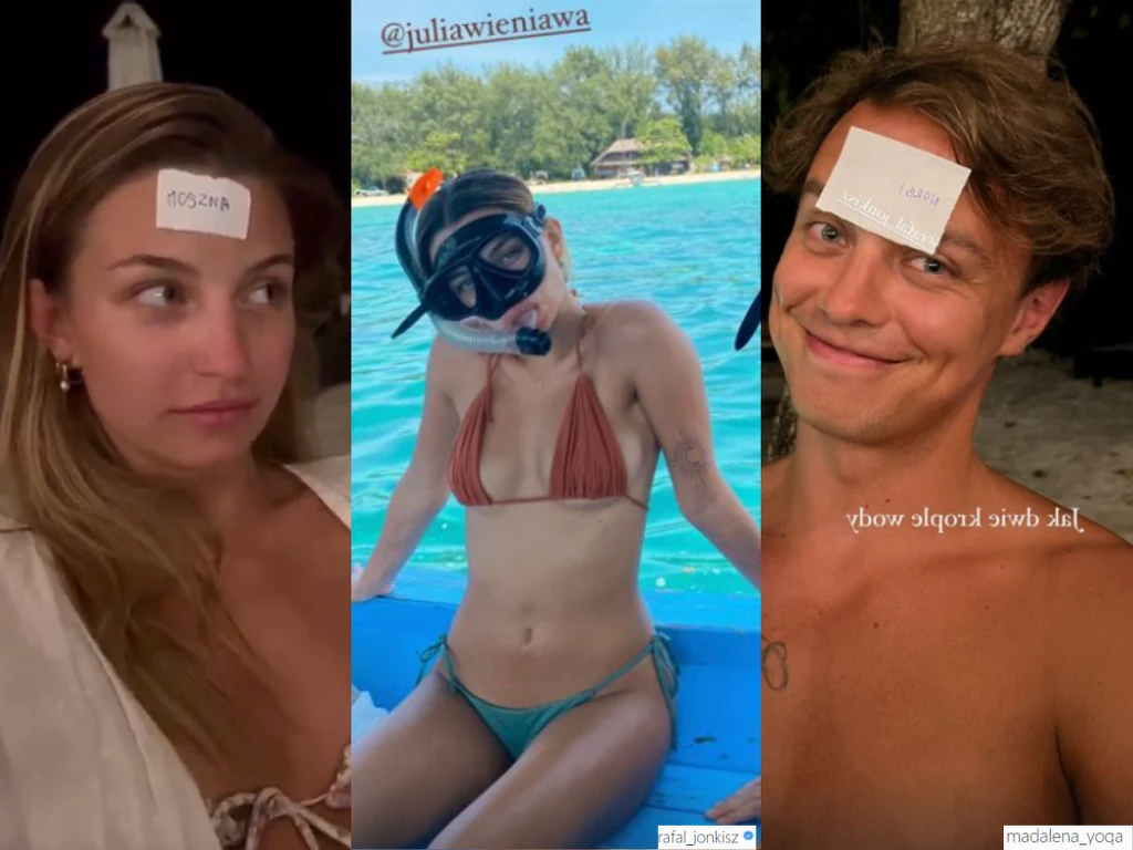 Julia Wieniawa i Rafał Jonkisz szaleją na wczasach Foto: InstaStories @madalena_yoga// @rafal_jonkisz/