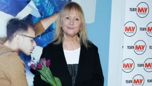 Dorota Pomykała na premierze spektaklu "Selfie.com.pl"