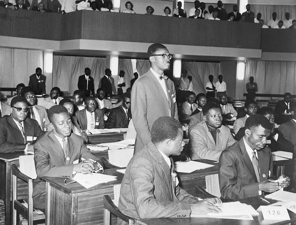 Patrice Lumumba w parlamencie w czerwcu 1960 r.