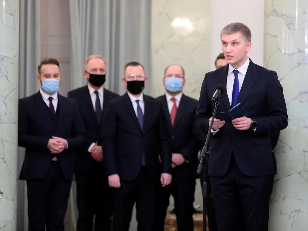 Piotr Nowak w czasie ślubowania Piotr Nowak w czasie ślubowania