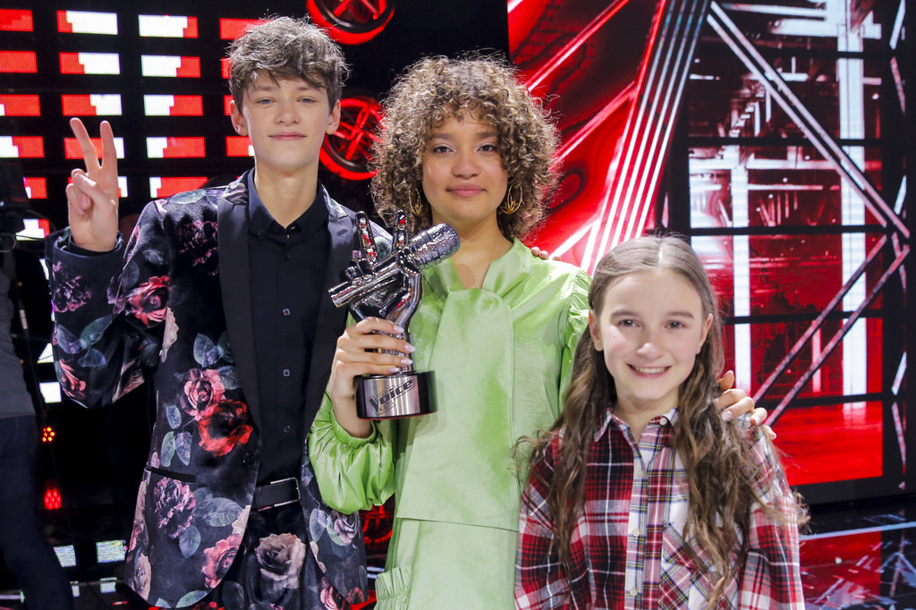 Finaliści czwartej edycji "The Voice Kids": Olek Klembalski, Sara James i Tatiana Kopala