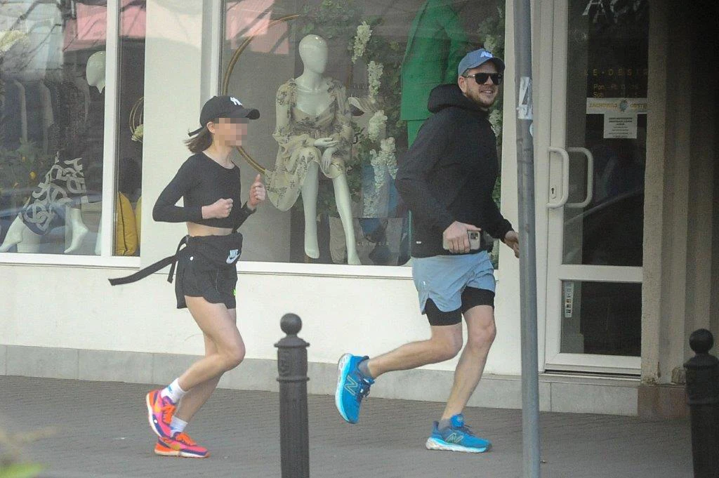 Filip Chajzer podczas joggingu Filip Chajzer podczas joggingu