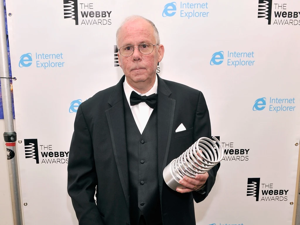 Stephen Wilhite podczas ceremonii wręczenia nagród Webby Awards w maju 2012 roku