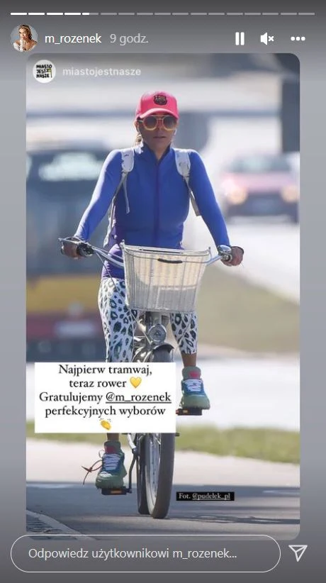 Rozenek wybiera rower zamiast samochodu