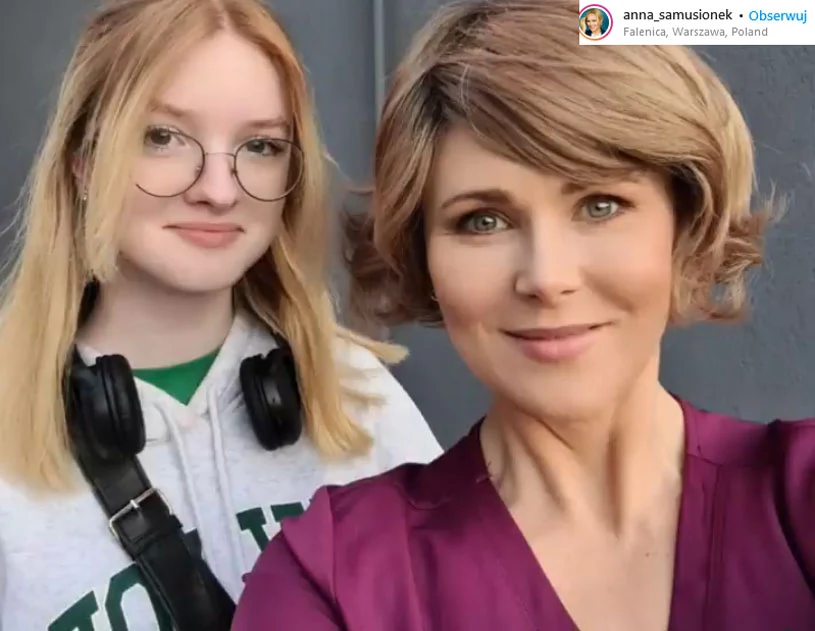 Anna Samusionek z 14-letnią Julią na planie "Na dobre i na złe" Anna Samusionek z 14-letnią Julią na planie "Na dobre i na złe"