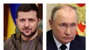 Wołodymyr Zełenski i Władimir Putin 