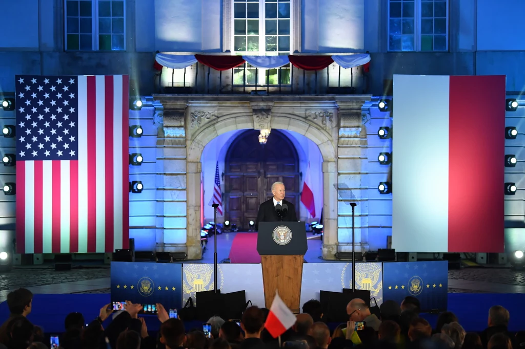 Joe Biden na Zamku Królewskim w Warszawie Joe Biden na Zamku Królewskim w Warszawie