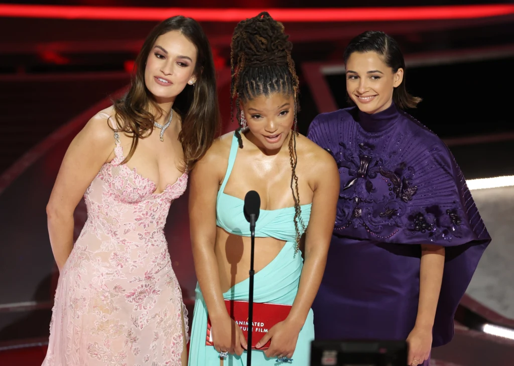 Lily James, Chloe Bailey, and Naomi Scott 