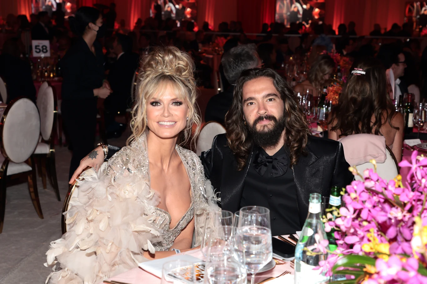 Heidi Klum z mężem na imprezie Eltona Johna
