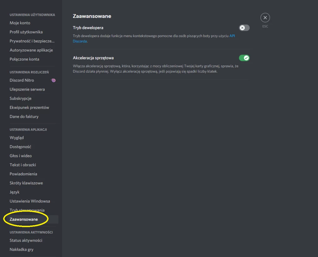 Wyłączenie akceleracji sprzętowej w aplikacji Discord może przełożyć się na płynniejsze działanie gry Wyłączenie akceleracji sprzętowej w aplikacji Discord może przełożyć się na płynniejsze działanie gry