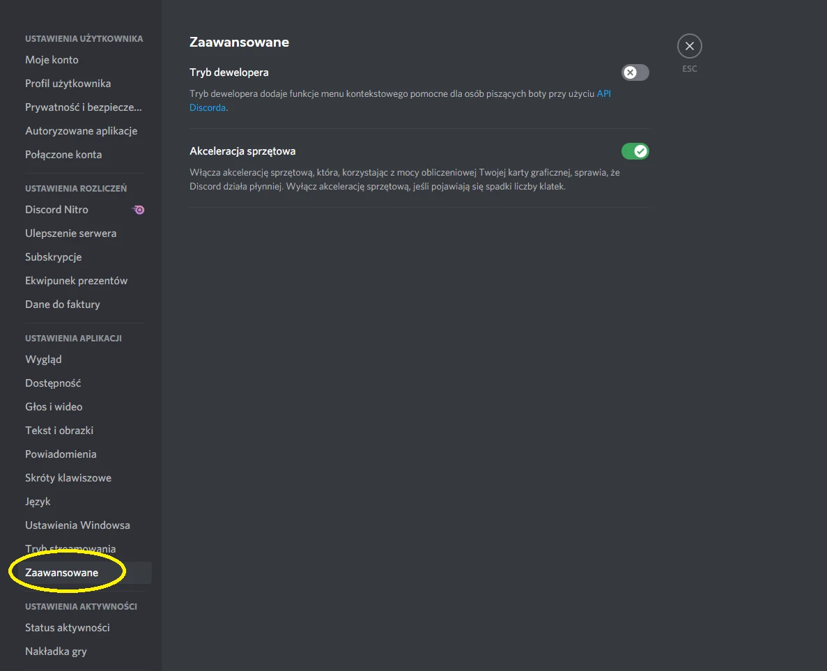Wyłączenie akceleracji sprzętowej w aplikacji Discord może przełożyć się na płynniejsze działanie gry
