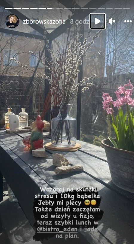 Zborowska potrzebowała fizjoterapeuty
