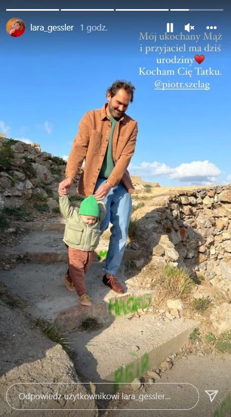 Piotr Szeląg z córką Piotr Szeląg z córką