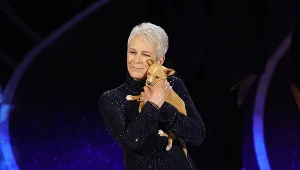 Jamie Lee Curtis przyszła na Oscary z psem o imieniu Mac N Cheese