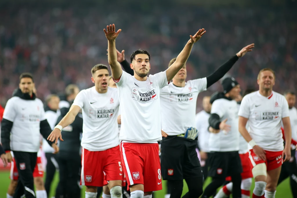 Radość piłkarzy reprezentacji Polski Radość piłkarzy reprezentacji Polski
