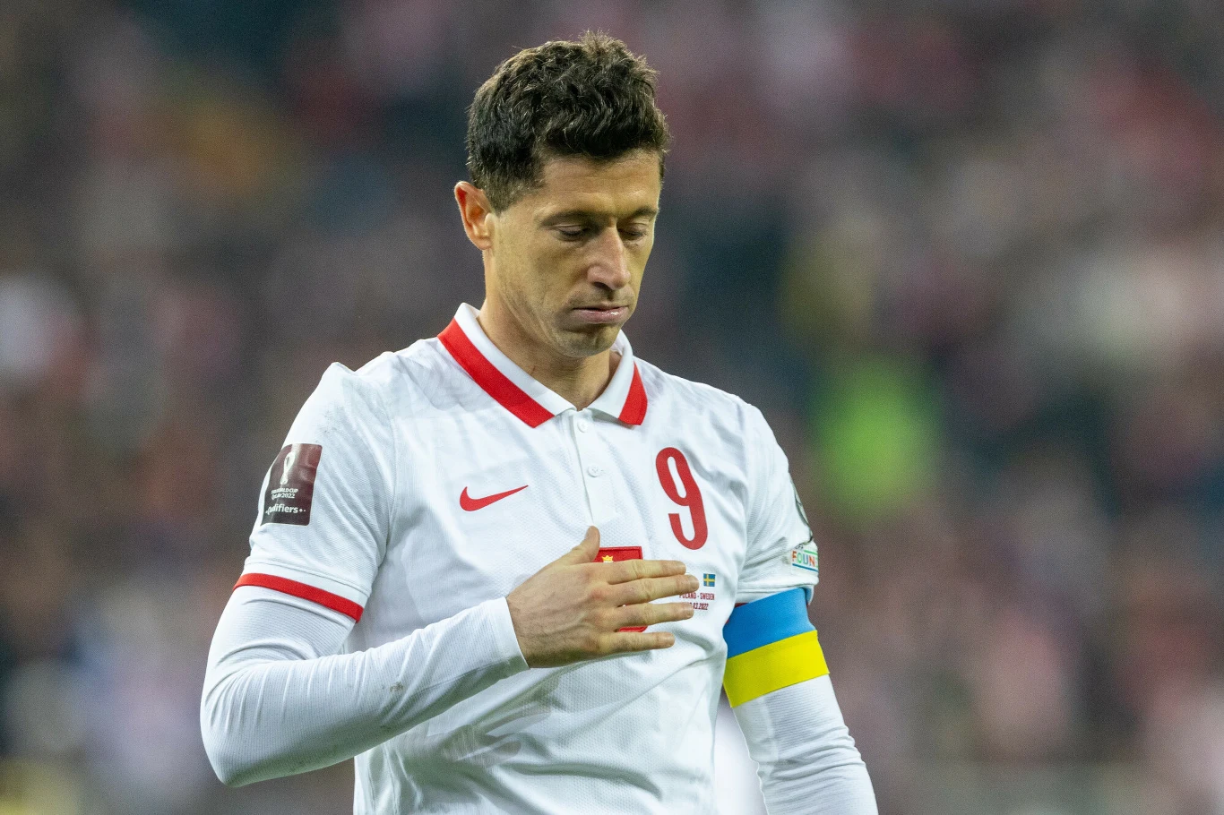 Robert Lewandowski na meczu Polska-Szwecja Robert Lewandowski na meczu Polska-Szwecja