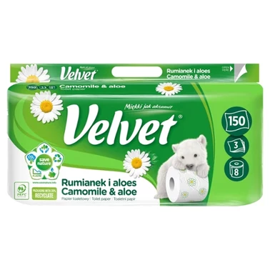 Velvet Rumianek i Aloes Papier toaletowy 8 rolek - 0