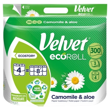 Velvet ecoRoll Camomile & Aloe Papier toaletowy 4 rolki - 1
