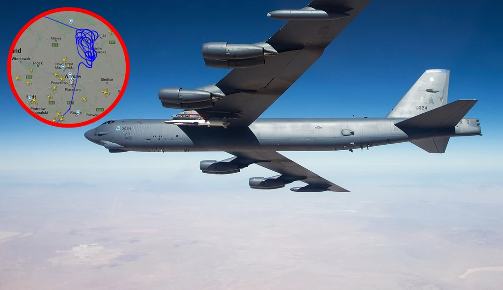 Bombowiec strategiczny B-52 Stratofortress pojawił się nad Polską