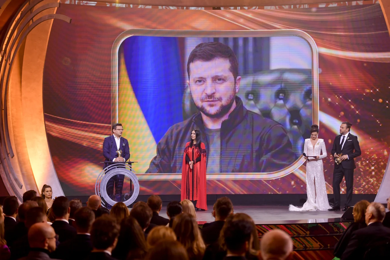 Wiktory 2021: Dmytro Kułeba, Jamala, Agata Konarska, Marek Bukowski Wiktory 2021: Dmytro Kułeba, Jamala, Agata Konarska, Marek Bukowski