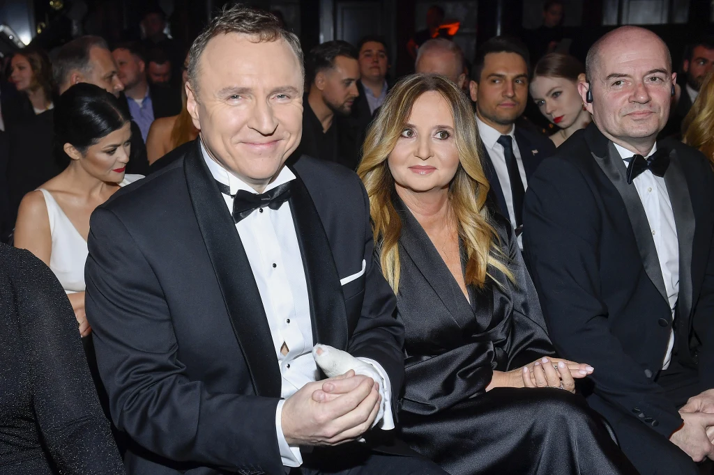 Jacek Kurski z żoną na gali Wiktory 2022