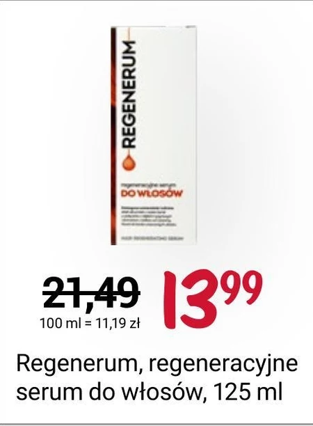 Regenerum Regeneracyjne serum do włosów 125 ml