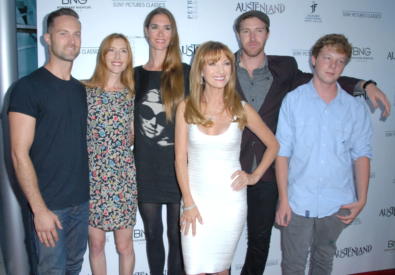 Jane Seymour z rodziną w 2013 roku 