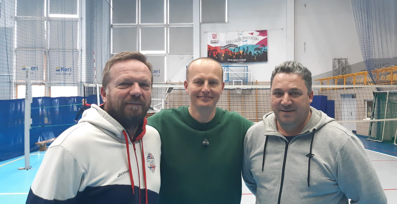 To oni pomagają ukraińskim siatkarkom w Żorach. Od lewej: Paweł Wrzeszcz, Wojciech Maroszek i Krzysztof Biodrowicz