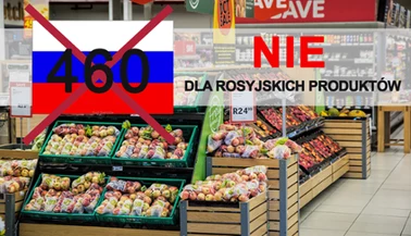 Bojkot rosyjskich produktów w sklepach.