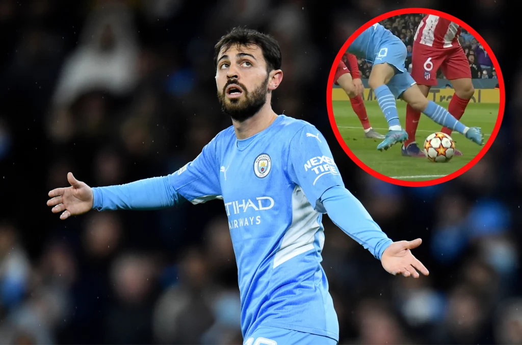 Liga Mistrzów. Bernardo Silva domagał się rzutu karnego w meczu Manchester City - Atletico Liga Mistrzów. Bernardo Silva domagał się rzutu karnego w meczu Manchester City - Atletico