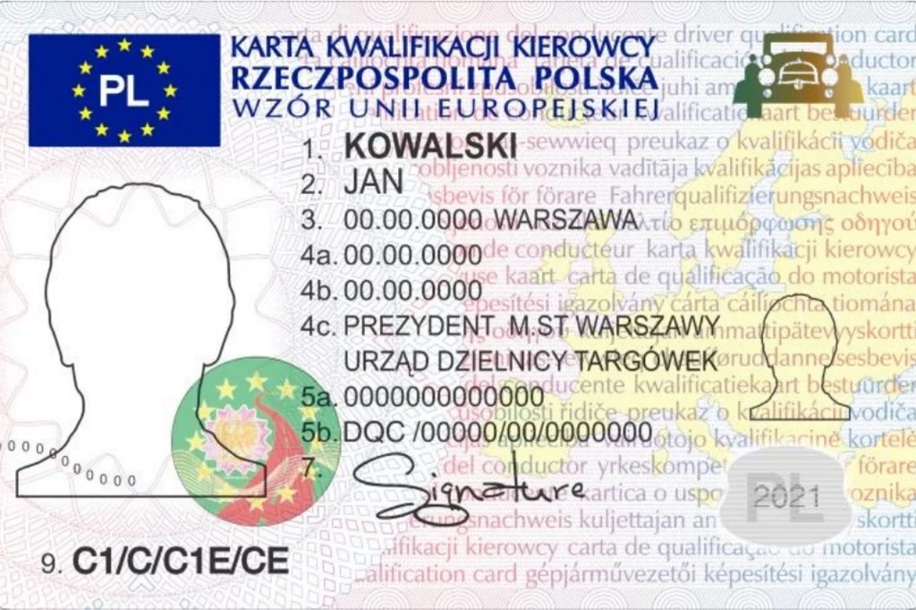 Od 6 kwietnia 2022 w obiegu jest jest nowy dokument dla kierowców - to karta kwalifikacji kierowcy