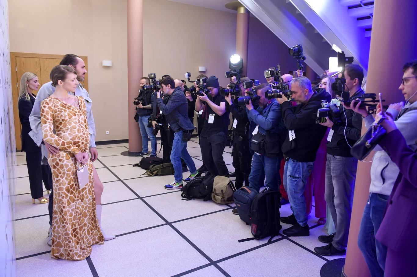 Lara Gessler i Piotr Szeląg z chęcią pozowali do zdjęć Lara Gessler i Piotr Szeląg z chęcią pozowali do zdjęć