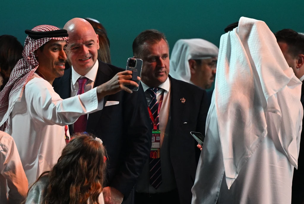Gianni Infantino, szef FIFA, w Katarze Gianni Infantino, szef FIFA, w Katarze