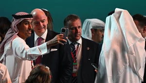 Gianni Infantino, szef FIFA, w Katarze