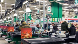 Zakupy w supermarkecie Moskwa 