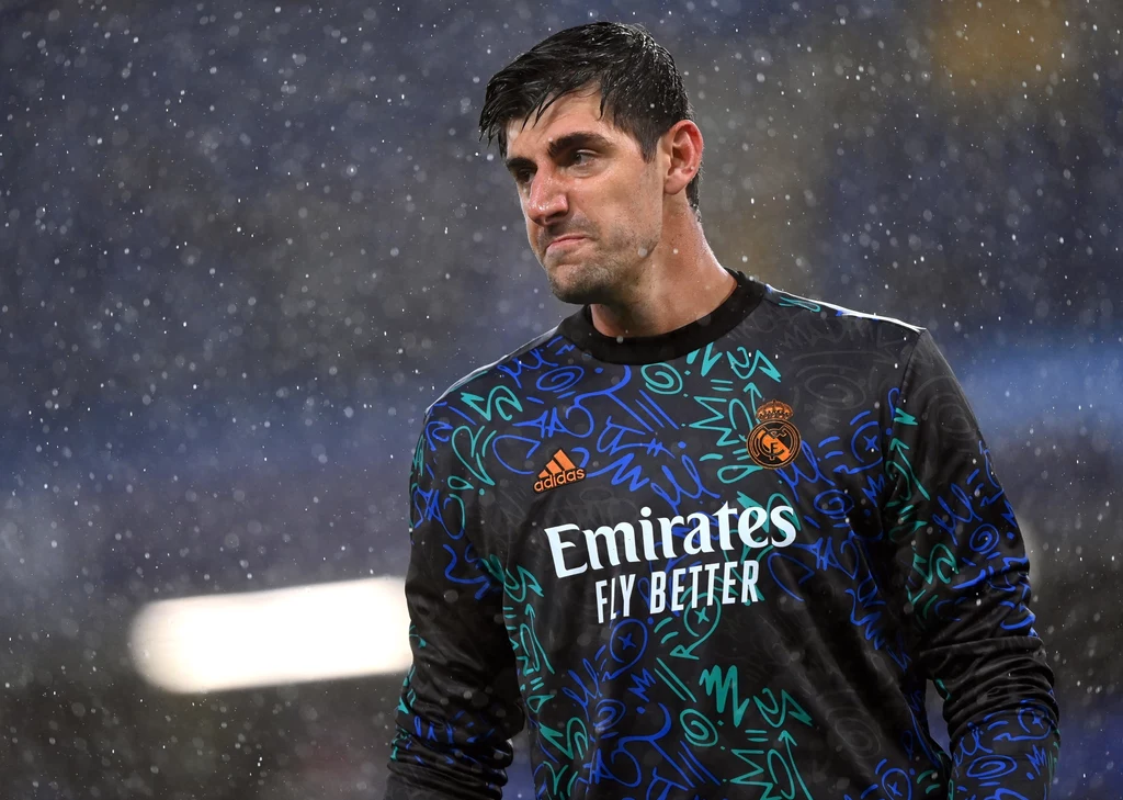 Liga Mistrzów: Chelsea - Real Madryt. Thibaut Courtois podczas rozgrzewki