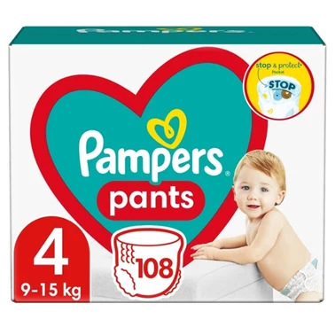 Pieluchomajtki Pampers Active Baby, rozmiar 4, pieluszki 108, 9kg-15kg - 5