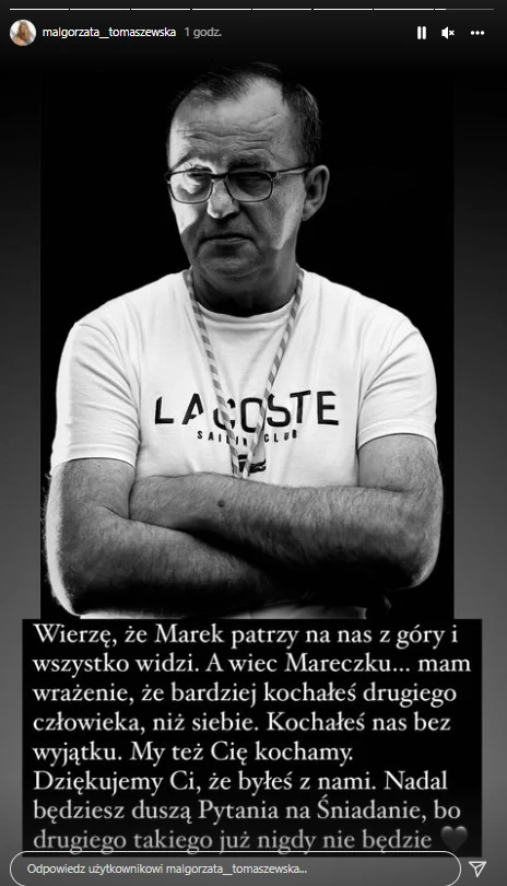 Pożegnanie udostępniła na Instagramie Małgorzata Tomaszewska @malgorzata__tomaszewska/ Pożegnanie udostępniła na Instagramie Małgorzata Tomaszewska @malgorzata__tomaszewska/