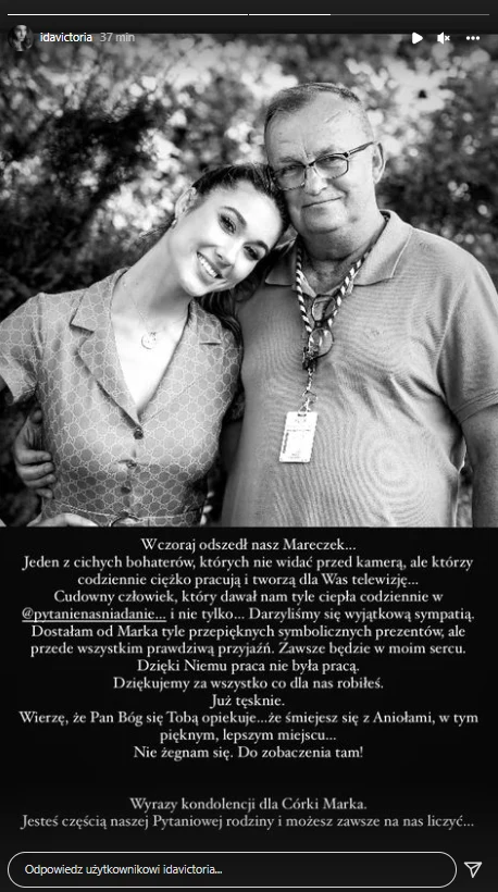 Pożegnanie udostępniła na Instagramie Ida Nowakowska @idavictoria/ Pożegnanie udostępniła na Instagramie Ida Nowakowska @idavictoria/