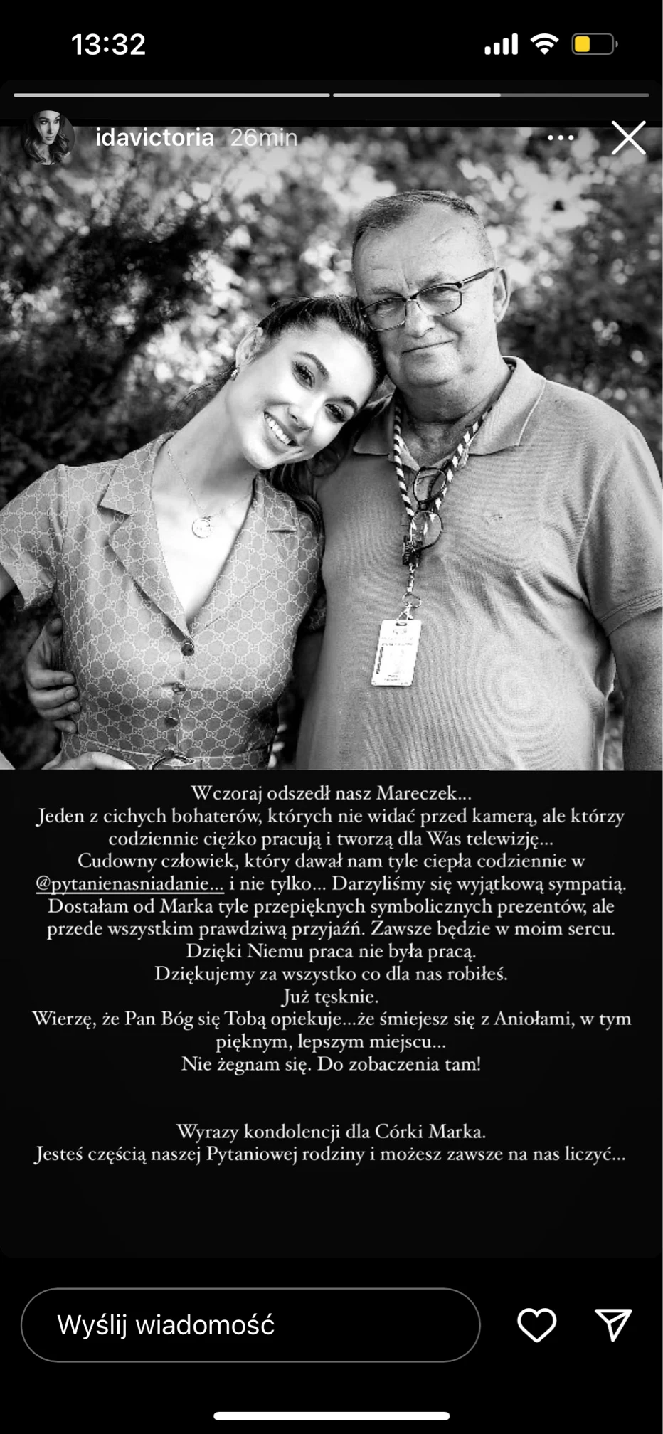 Ida Nowakowska wspomina przyjaciela Ida Nowakowska wspomina przyjaciela