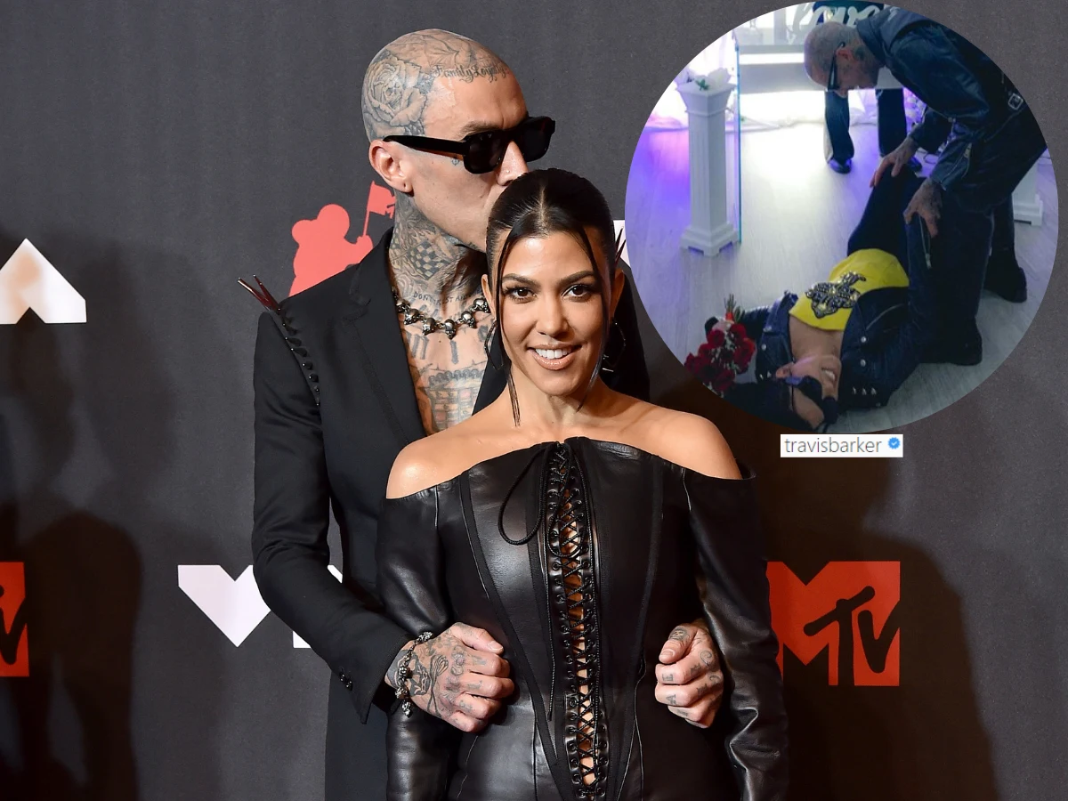 Kourtney Kardashian podczas ślubu Foto: IG @travisbarker/