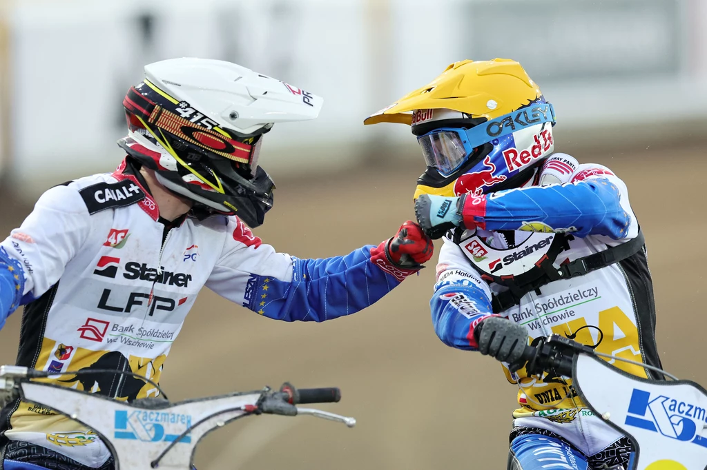 David Bellego (w kasku białym) i Piotr Pawlicki (w kasku żółtym) David Bellego (w kasku białym) i Piotr Pawlicki (w kasku żółtym)