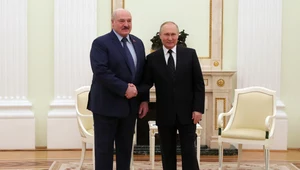 Alaksandr Łukaszenka i Władimir Putin na spotkaniu w Moskwie w marcu