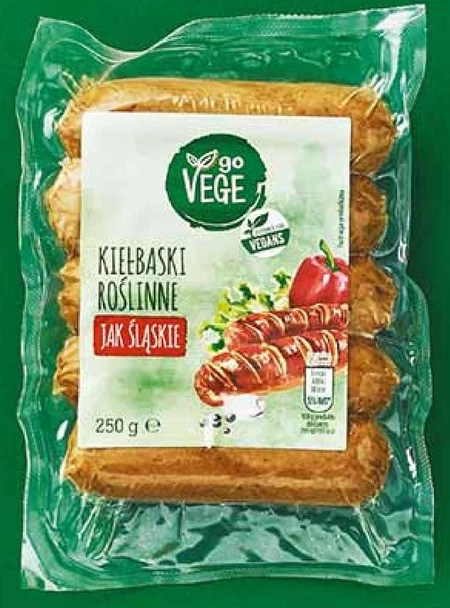 Kiełbaski roślinne Go Vege