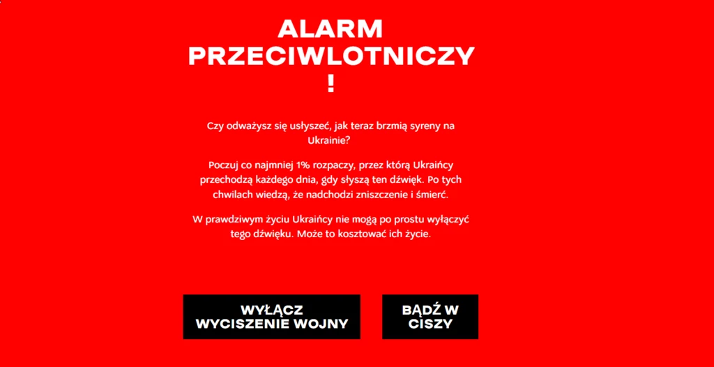 Po włączeniu archiwum pokazuje się specjalny alert