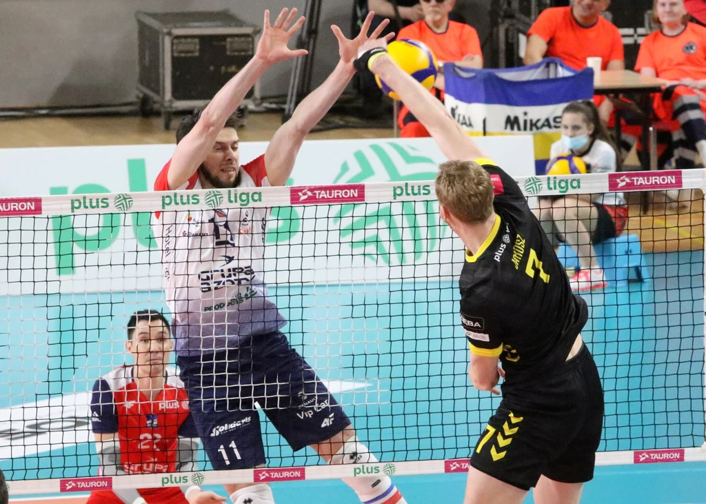 PlusLiga. W pierwszym ćwierćfinale Grupa Azoty ZAKSA Kędzierzyn-Koźle była lepsza od GKS-u Katowice również w bloku